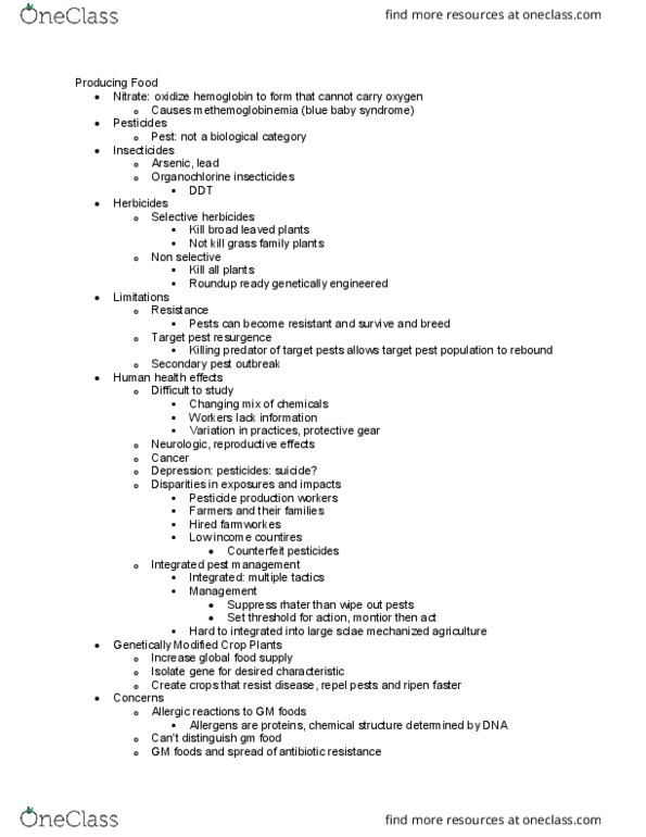 PUBH 3132 Lecture Notes - Lecture 9: Antimicrobial Resistance, Hydrogen Sulfide, Integrated Pest Management thumbnail