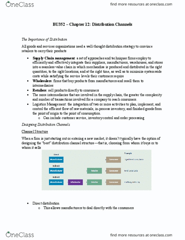 BU352 Lecture Notes - Lecture 12: Nespresso, Strategic Alliance, Radio-Frequency Identification thumbnail