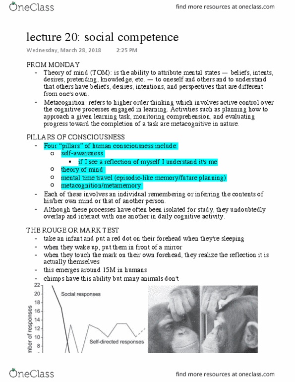 Psychology 2210A/B Lecture Notes - Lecture 21: Temporal Lobe, Prosopagnosia, Retina thumbnail