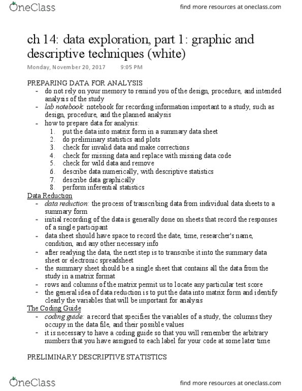 Psychology 2800E Chapter Notes - Chapter 14: Standard Deviation, Time Series, Operant Conditioning thumbnail