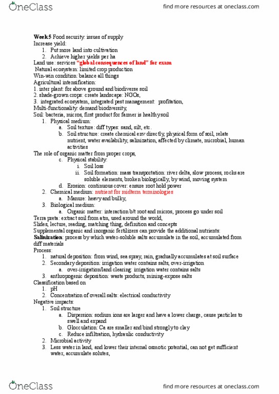 ENSC 315 Lecture Notes - Lecture 5: Shampoo, Terra Preta, Hydraulic Conductivity thumbnail