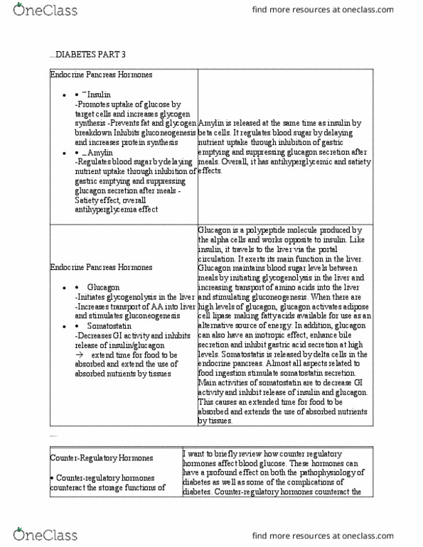 NURSING 3PA2 Lecture Notes - Lecture 5: Peptide, Alpha Cell, Adrenal Medulla thumbnail