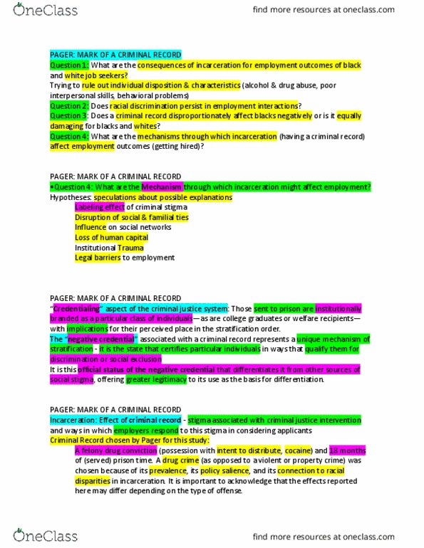 SYG-1000 Lecture Notes - Lecture 24: Social Stigma, Voicemail, Dependent And Independent Variables thumbnail