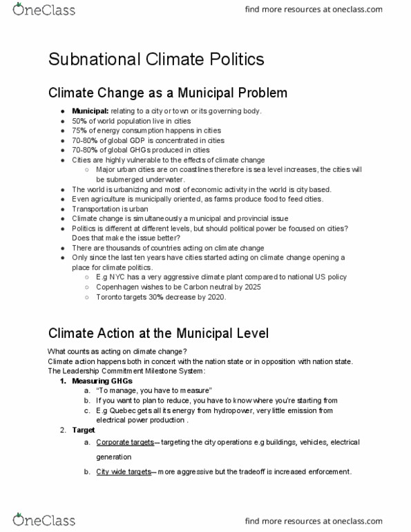 POLA01H3 Lecture Notes - Lecture 8: Group Cohesiveness, Carbon Neutrality, Climate Change Mitigation thumbnail