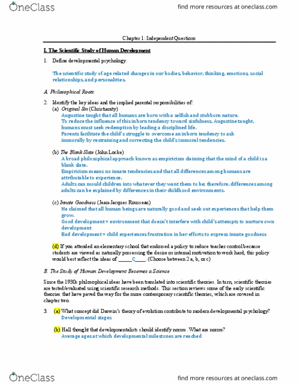 FMST 210 Chapter Notes - Chapter 1: The Blank Slate, Paul Baltes, Developmental Psychology thumbnail