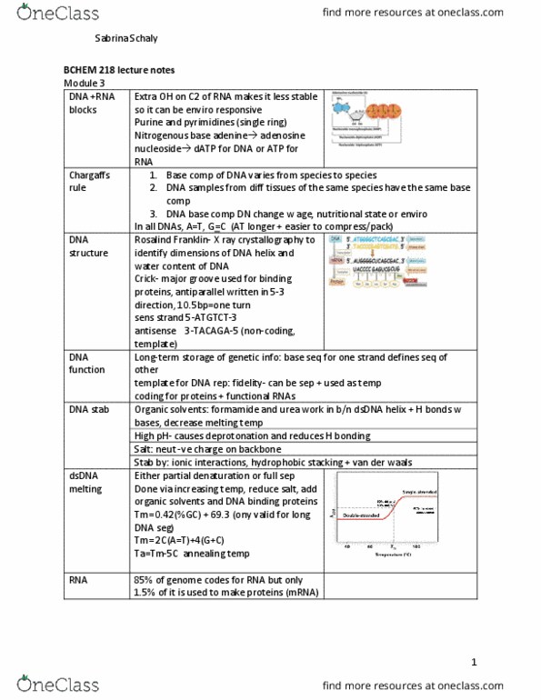 BCHM 218 Lecture Notes - Lecture 19: Nucleosome, Histone H2A, Giemsa Stain thumbnail