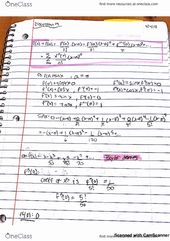 MATH 231 Lecture 14: Math 231 Discussion 14 Notes thumbnail