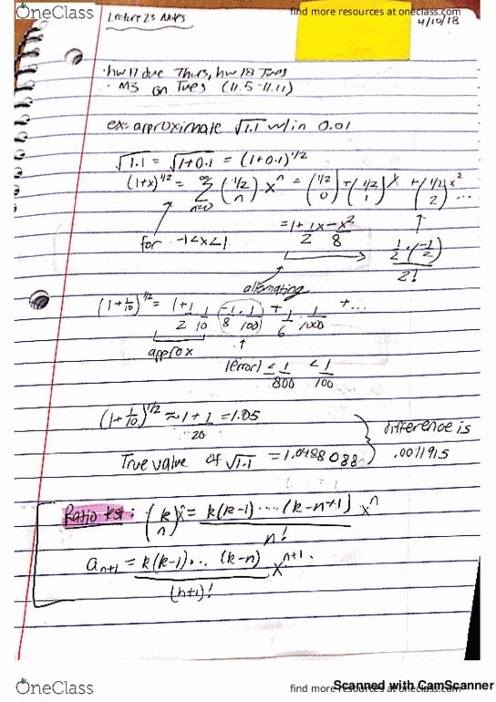 MATH 231 Lecture 23: Math 231 Lecture 23 Notes thumbnail