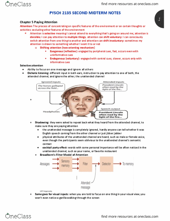 Psychology 2135A/B Chapter Notes - Chapter 5-8: Superior Colliculus, Procedural Memory, The Need thumbnail