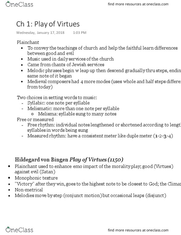 MUL 2010 Lecture Notes - Lecture 1: Hildegard Of Bingen, Jewish Prayer, Emo thumbnail