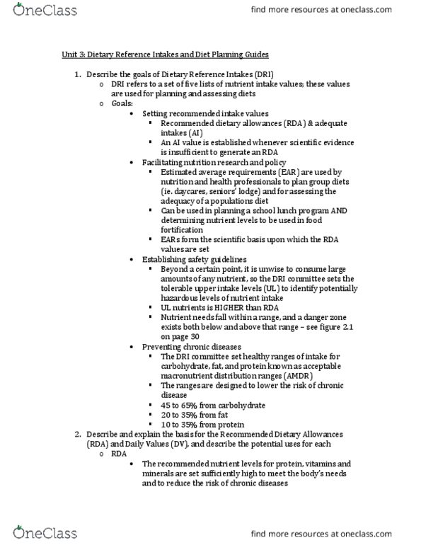 Foods and Nutrition 1021 Lecture Notes - Lecture 3: Food Fortification, Nutrient, Vitamin A thumbnail