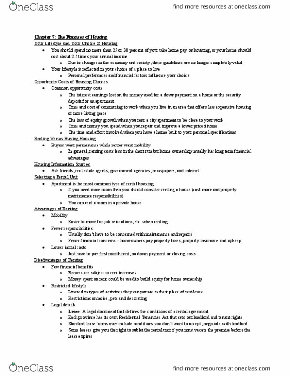 MCS 2100 Chapter Notes - Chapter 7: Home Insurance, Mortgage Insurance, Property Insurance thumbnail