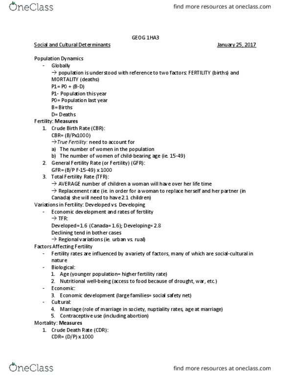 GEOG 1HA3 Lecture Notes - Lecture 9: Marriage, Social Inequality thumbnail