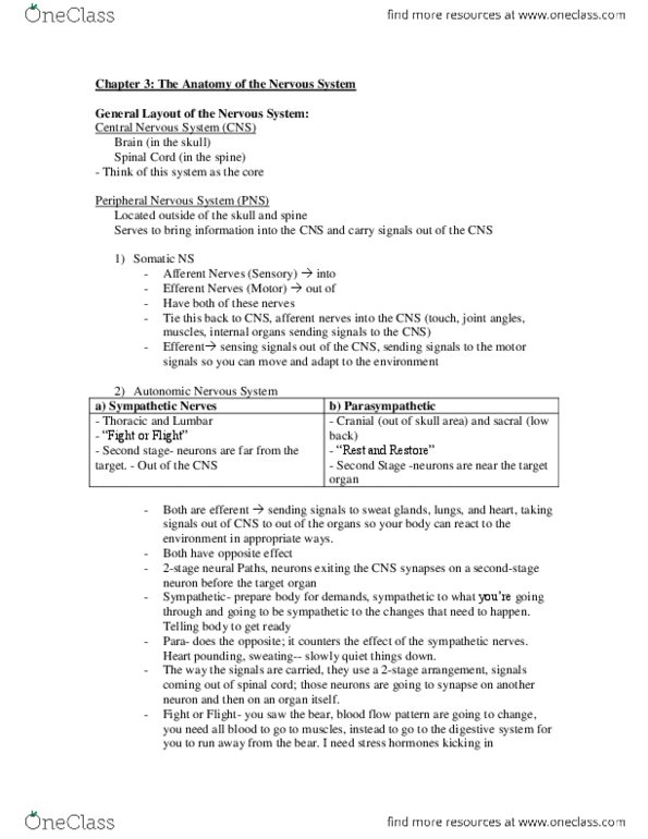 Psychology 2221B Chapter Notes - Chapter 3: Central Nervous System, Franz Nissl, Dura Mater thumbnail