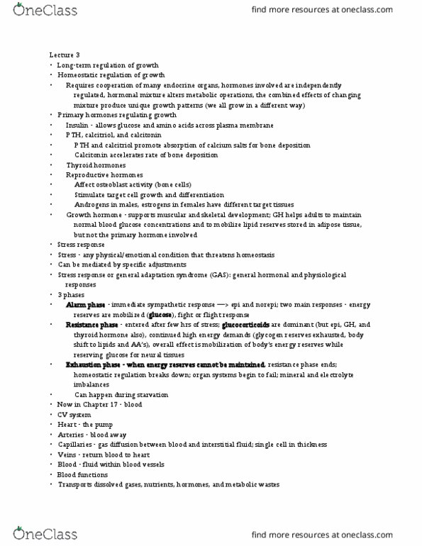 KAAP221 Lecture Notes - Lecture 3: Calcitriol, Extracellular Fluid, Adipose Tissue thumbnail