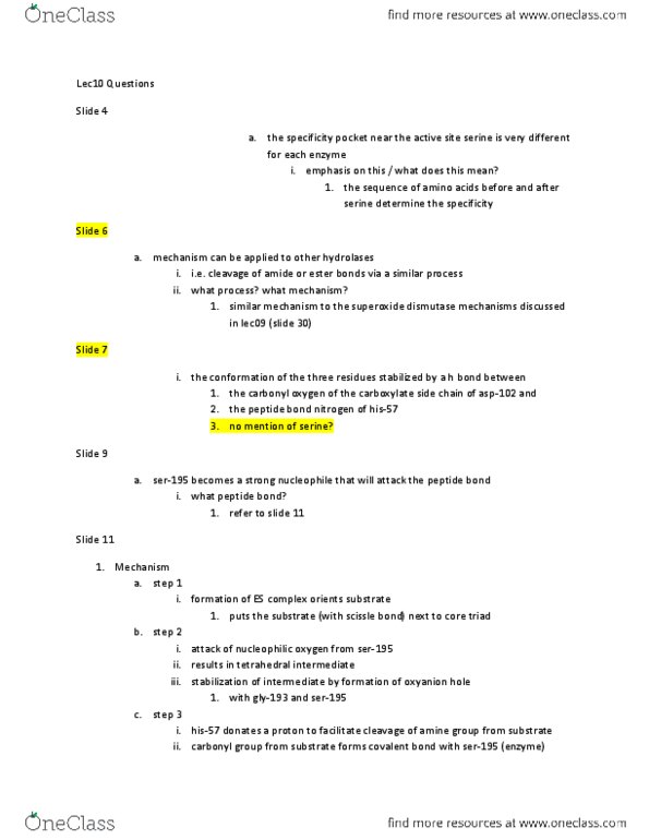 BIOC12H3 Lecture Notes - Lecture 10: Superoxide Dismutase, Oxidative Phosphorylation, Intermediate 1 thumbnail