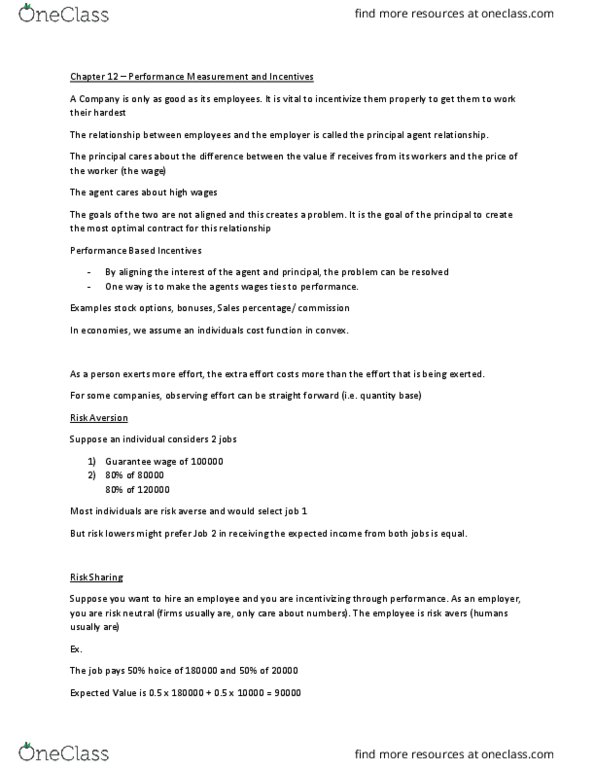 EC335 Lecture Notes - Lecture 14: Risk Aversion, Risk Neutral thumbnail