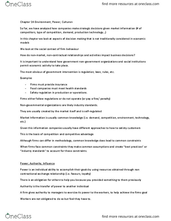 EC335 Lecture Notes - Lecture 16: Agency Cost thumbnail