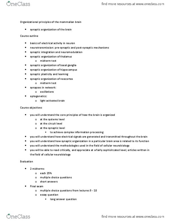 NROC69H3 Lecture Notes - Hierarchical Organization, Hydrophile, Sodium-Potassium Alloy thumbnail