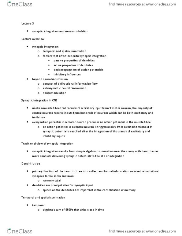 NROC69H3 Lecture Notes - Lecture 3: Cable Theory, Axon Hillock, Backpropagation thumbnail