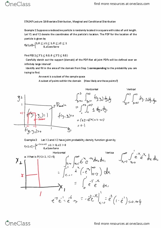 STA247H1 Lecture Notes - Lecture 18: Vertica, Sample Space, Marginal Product thumbnail