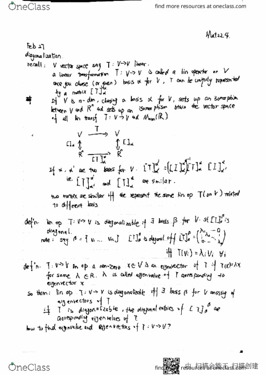 MAT224H1 Lecture 13: MAT224 Feb27 thumbnail