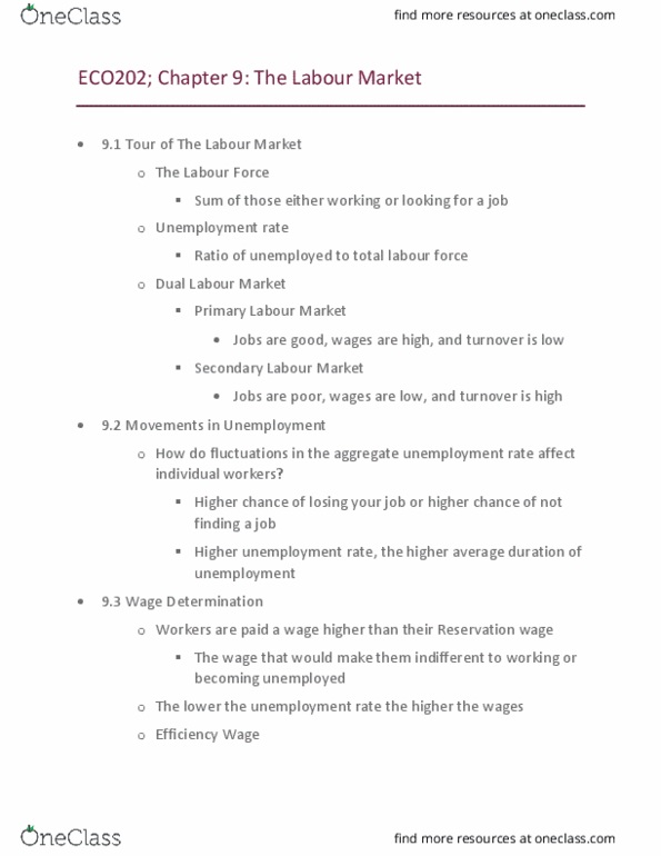 ECO202Y5 Chapter Notes - Chapter 9: Reservation Wage, Marginal Cost, Real Wages thumbnail