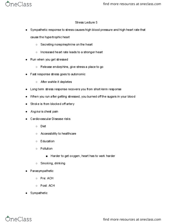 BIO SCI 47 Lecture Notes - Lecture 5: Tachycardia, Angina Pectoris, Glucocorticoid thumbnail