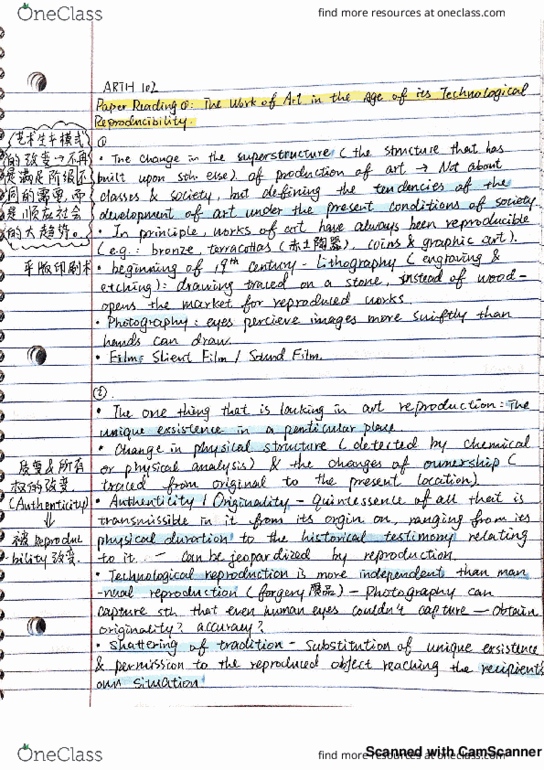 ARTH 102 Chapter 10: ARTH 102 Reading of technological reproducibility thumbnail