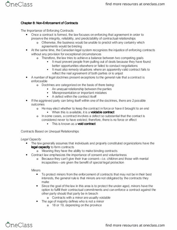 Management and Organizational Studies 2275A/B Chapter Notes - Chapter 8: Resale Price Maintenance, Rescission, Uberrima Fides thumbnail