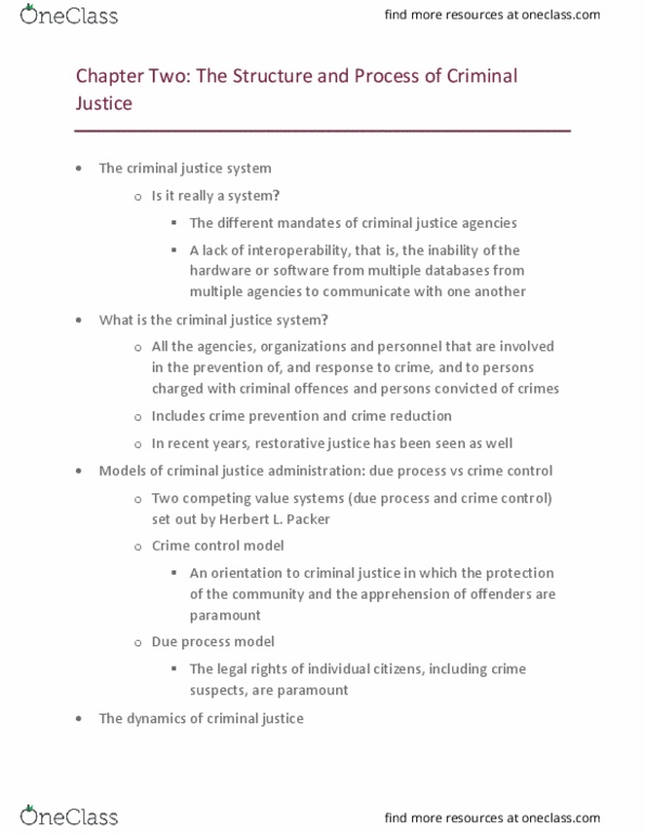 CRM 100 Chapter Notes - Chapter 2: Restorative Justice, Adversarial System, Canadian Human Rights Tribunal thumbnail