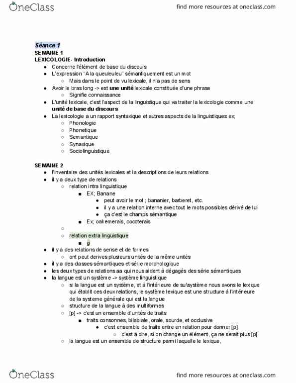 FRAN 4658 Lecture Notes - Lecture 1: Dune, Signified And Signifier, Chermizy-Ailles thumbnail