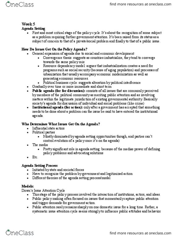 POG 214 Lecture Notes - Lecture 5: Status Quo, Totalitarianism, Policy thumbnail