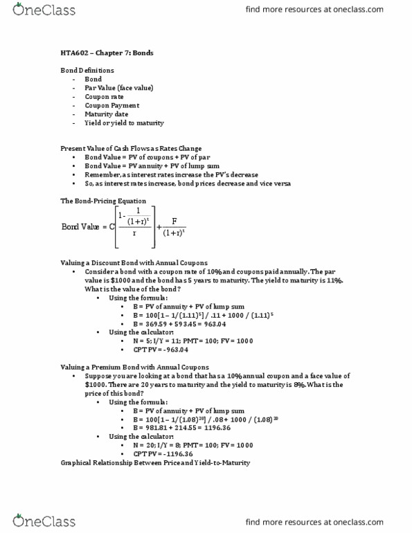 HTA 602 Lecture Notes - Lecture 7: Fisher Hypothesis, Sign Convention, Credit Risk thumbnail