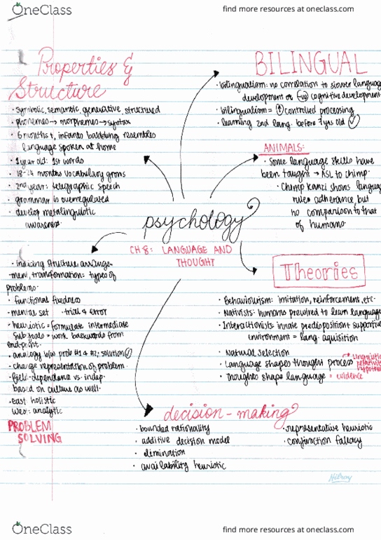 PSYC 1013 Lecture 8: Language and Thought thumbnail