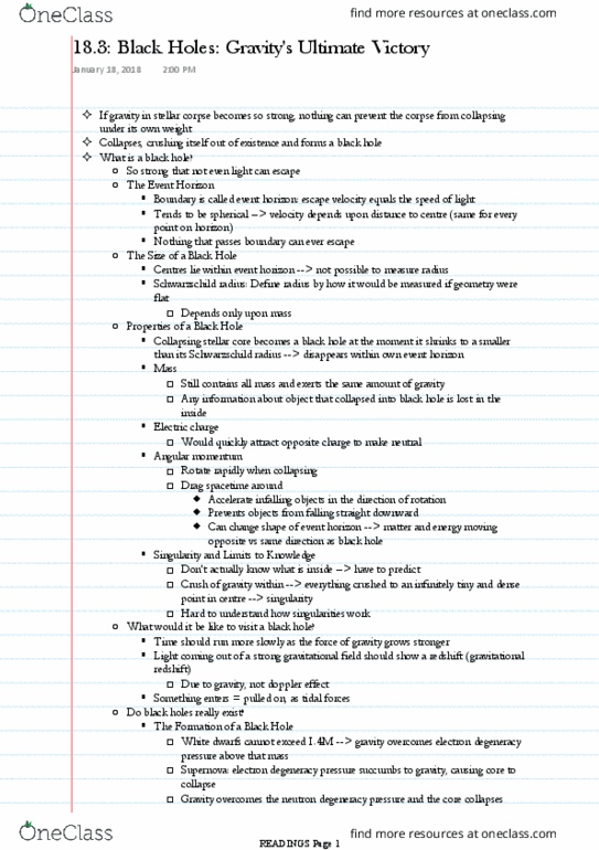 AST201H1 Chapter Notes - Chapter 18.3: Angular Momentum, Degenerate Matter, Electric Charge thumbnail