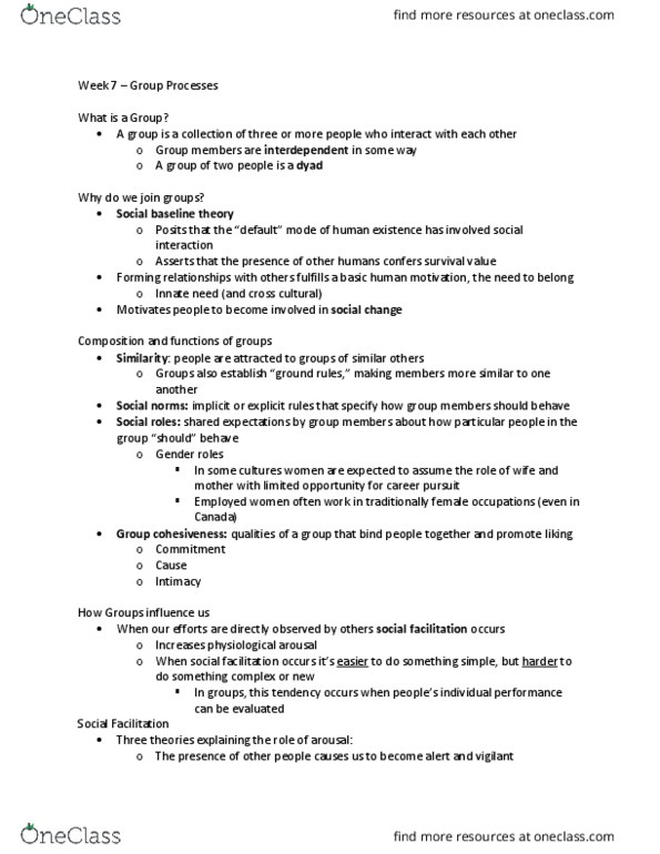 Psychology 2070A/B Lecture Notes - Lecture 7: International Monetary Fund, Ultimatum Game, Problem Solving thumbnail