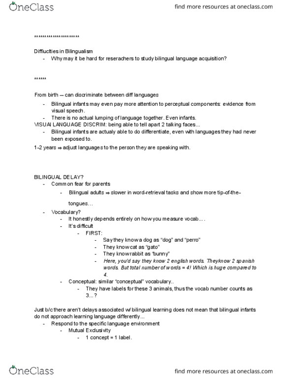 PSYC 319 Lecture Notes - Lecture 23: 18 Months, Simon Effect thumbnail