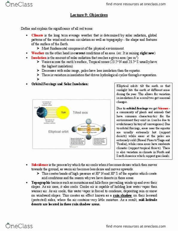 BIOA02H3 Lecture Notes - Lecture 9: Northern Hemisphere, Coriolis Force, Thermohaline Circulation thumbnail