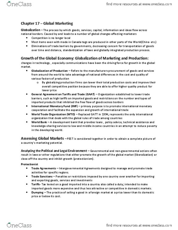 BU352 Lecture Notes - Global Entry, Masculinity, Franchising thumbnail