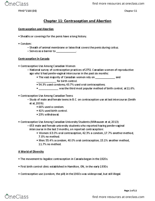 FRHD 2100 Lecture 10: FRHD 2100 - Unit 10, Chapter 11 thumbnail