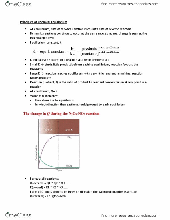 CHEM102 Lecture Notes - Lecture 8: Reaction Quotient, Equilibrium Constant thumbnail