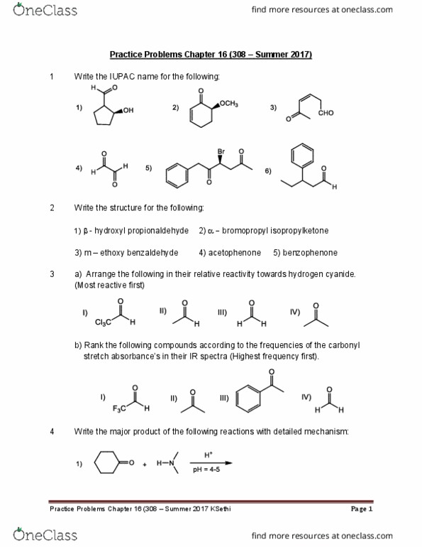 01:160:308 Lecture Notes - Lecture 6: Organic Compound, Propene, Propionaldehyde thumbnail