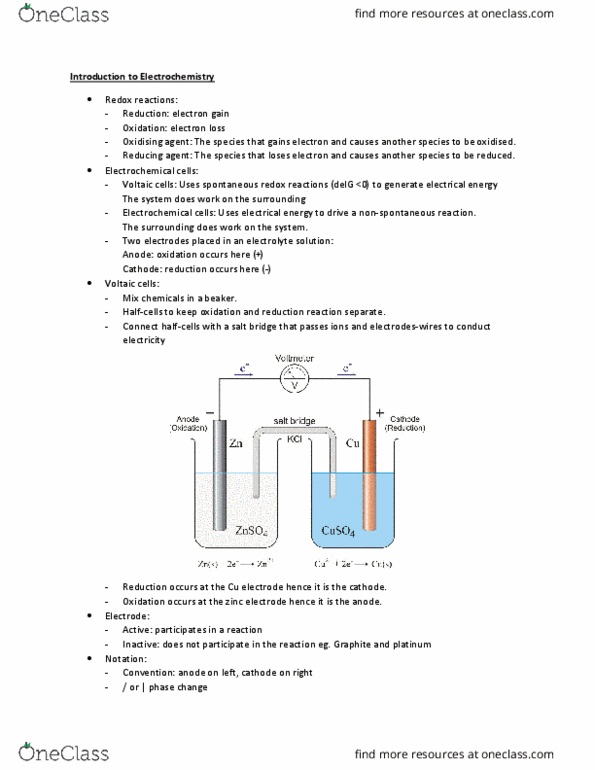 CHEM102 Lecture Notes - Lecture 31: Standard Electrode Potential, Membrane Potential, Voltmeter thumbnail
