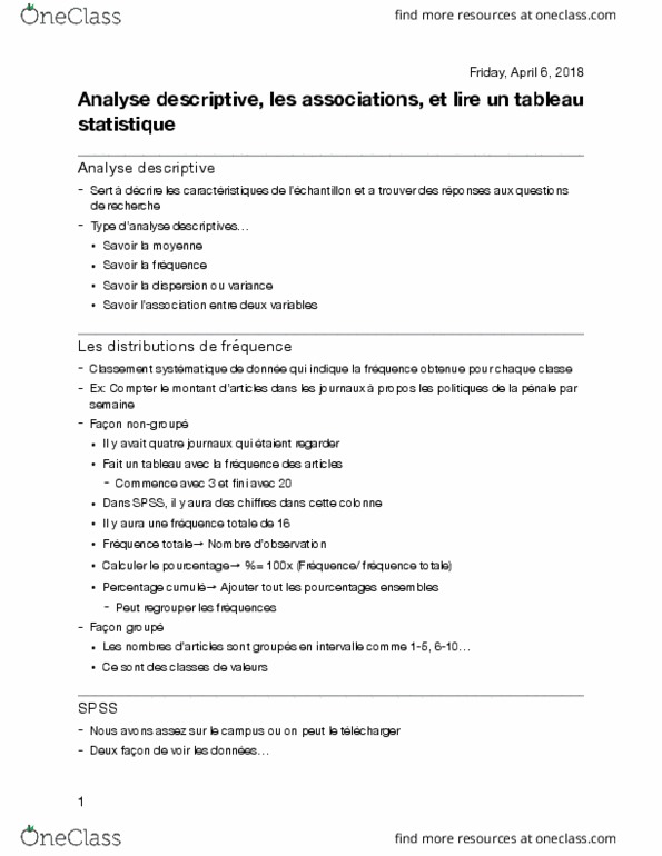 CRM 2703 Lecture Notes - Lecture 17: Descriptive Statistics, Dune, Histogram thumbnail