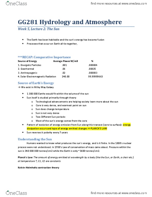 GG281 Lecture Notes - Milky Way, Nuclear Fusion, Transect thumbnail