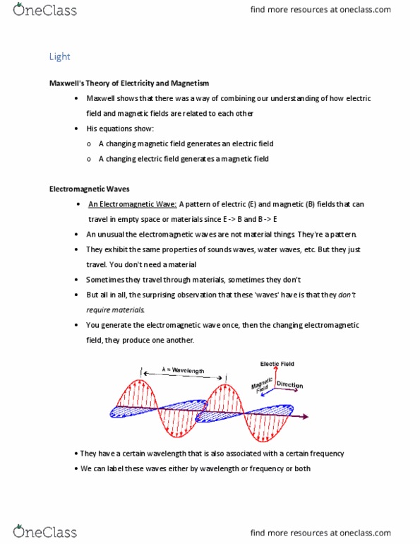 PHY205H1 Lecture Notes - Lecture 22: Electrical Network, Electric Field, Wind Wave thumbnail
