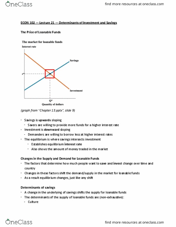 ECON102 Lecture Notes - Lecture 21: Risk Premium, Financial System, Opportunity Cost thumbnail