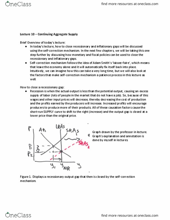 ECON102 Lecture Notes - Lecture 10: Aggregate Demand, Business Cycle, Wage thumbnail