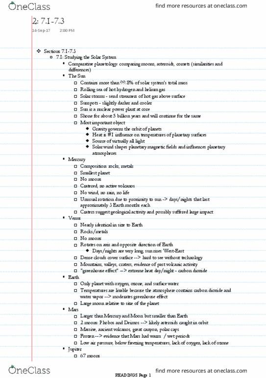 AST101H1 Chapter Notes - Chapter 7.1-7.3: Oort Cloud, Galilean Moons, Tidal Locking thumbnail